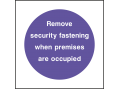 Remove Security Fastening